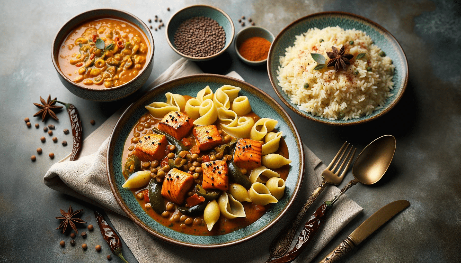 Pour un plat chaud, pensez aux pâtes au saumon fumé et brocolis, ou à un curry de lentilles accompagné de riz
