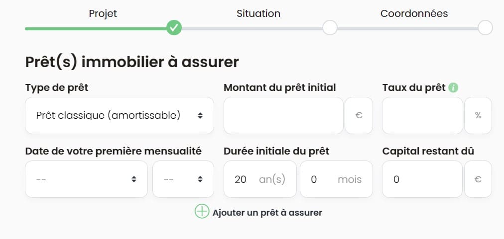 Photo du simulateur du site magnolia.fr. Posséder préalablement ces éléments peut vous permettre d'économiser un temps précieux.